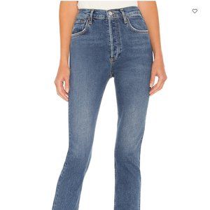 Riley High Rise Straight Crop Air Blue, 28